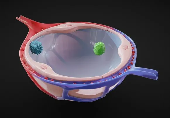 PBR Game 3D Models – Alveolus Alveoli Cross Section Anatomy