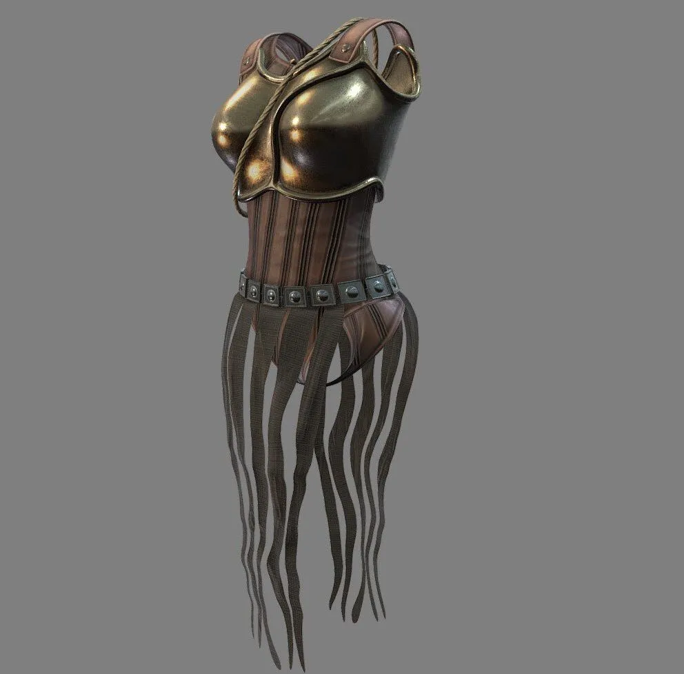 PBR Game 3D Models – Amazon Women Warrior Costume Armour Suit Dress