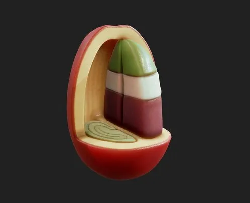 PBR Game 3D Models – Anatomy Of The Coffee Fruit