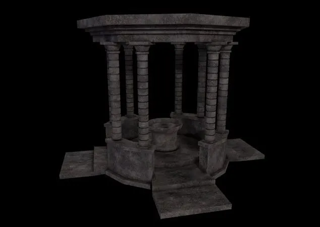 PBR Game 3D Models – Ancient Rotunda