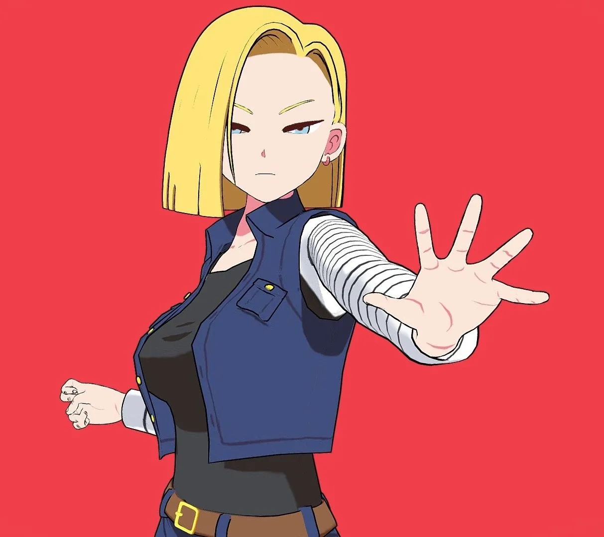 PBR Game 3D Models – Android 18