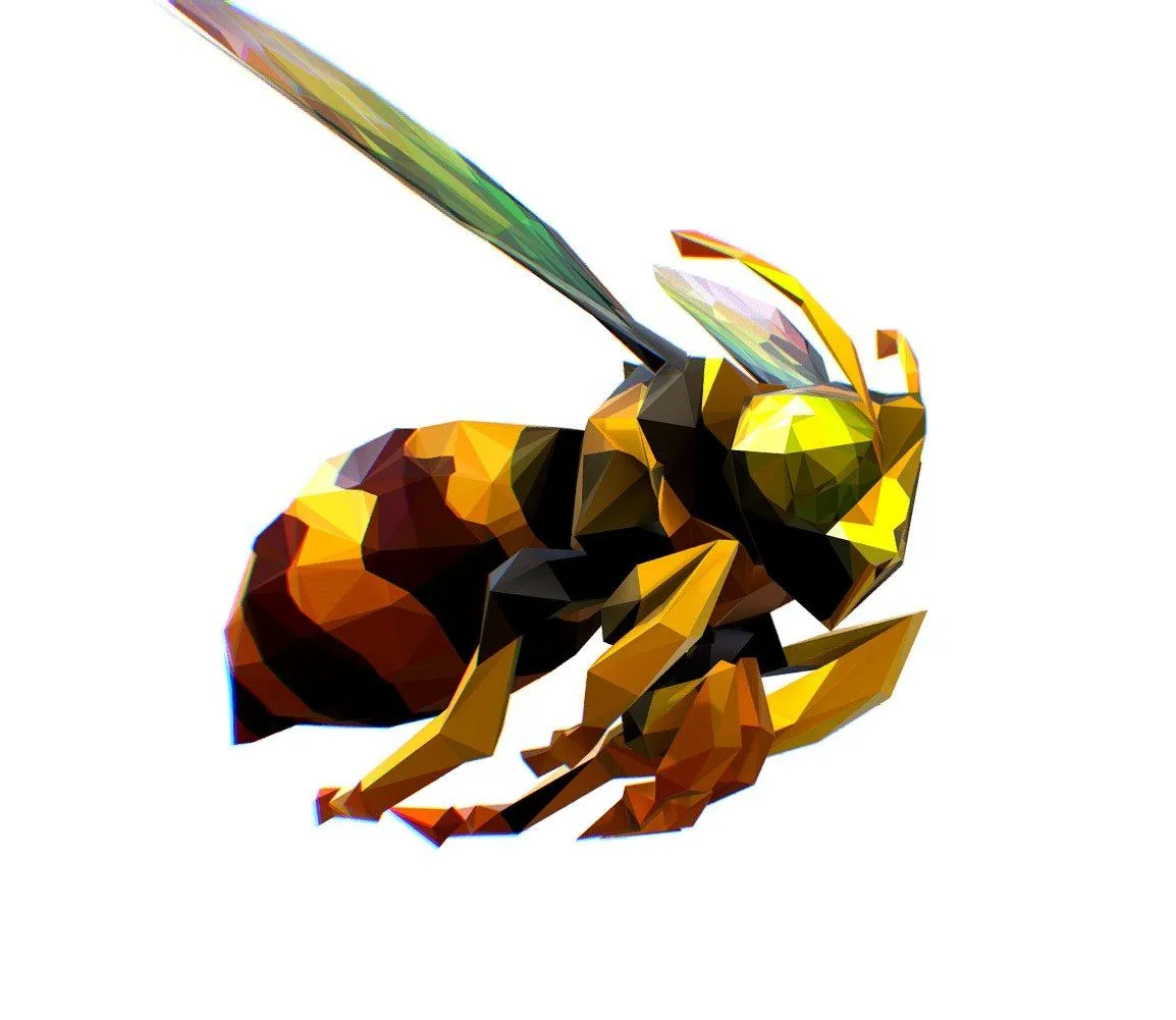 PBR Game 3D Models – Animated Low Poly Art Honeybee