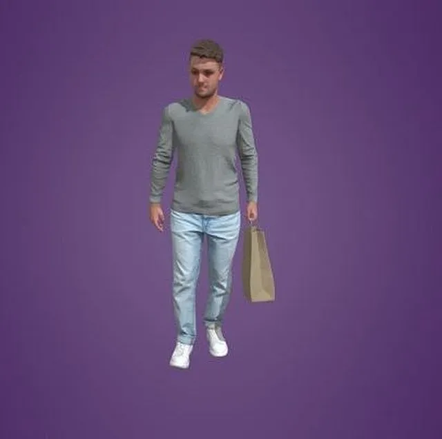 PBR Game 3D Models – Animated Man  To Remove  3421 OW1
