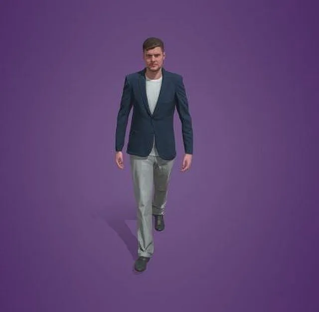 PBR Game 3D Models – Animated Man Walking 5672 W2
