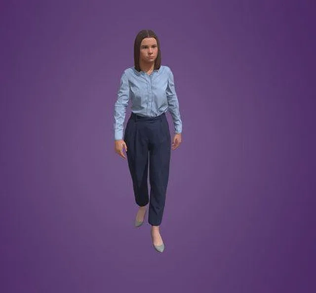 PBR Game 3D Models – Animated Woman Walking 4545 W5