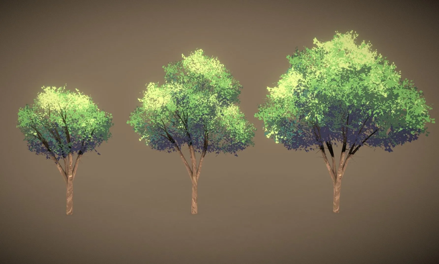 PBR Game 3D Models – Anime Trees