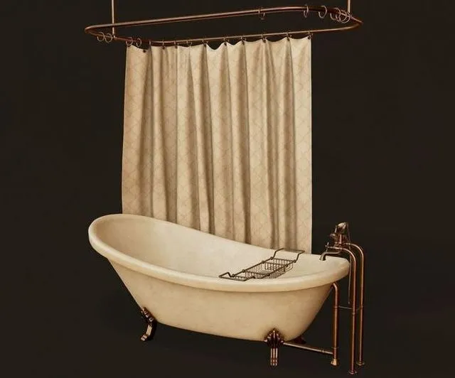 PBR Game 3D Models – Antique Bathtub