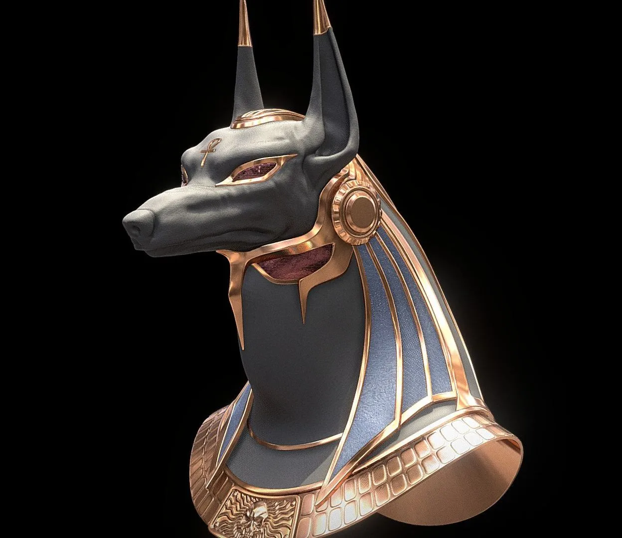 PBR Game 3D Models – Anubis Jackal Sovereign Mask