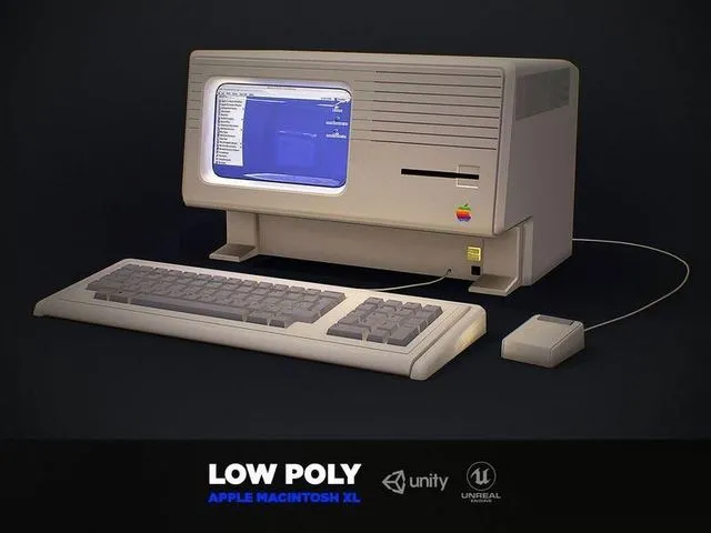 PBR Game 3D Models – Apple macintosh xl old computer