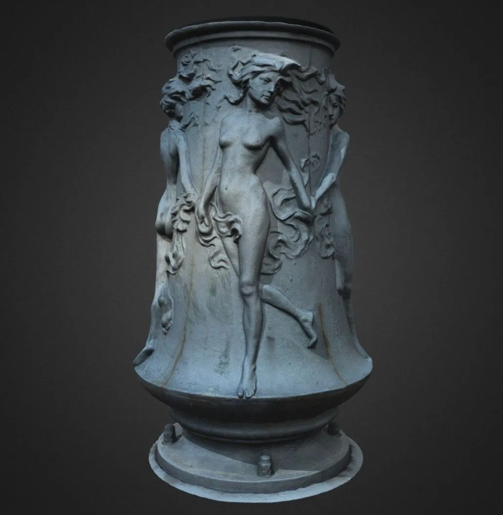 PBR Game 3D Models – Art Noveau Detail Montemartini Museum Rome