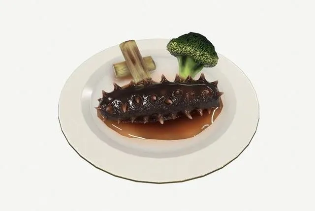 PBR Game 3D Models – Asia food Braised sea cucumber