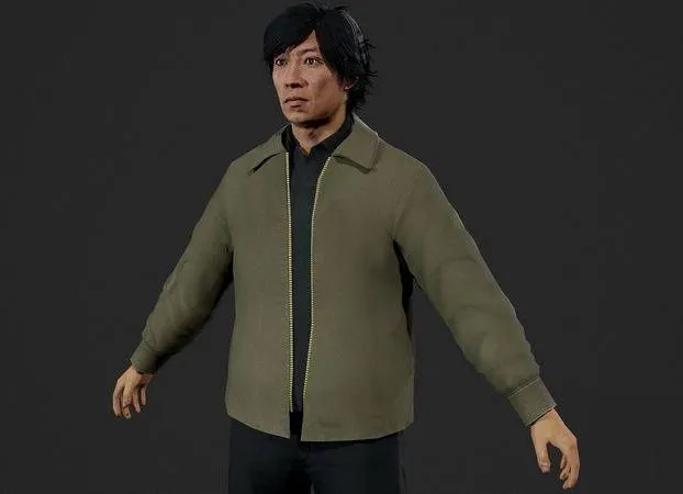 PBR Game 3D Models – Asian man young man