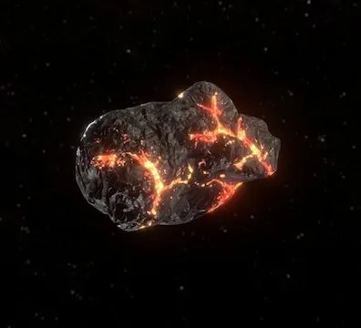 PBR Game 3D Models – Asteroid Cracked