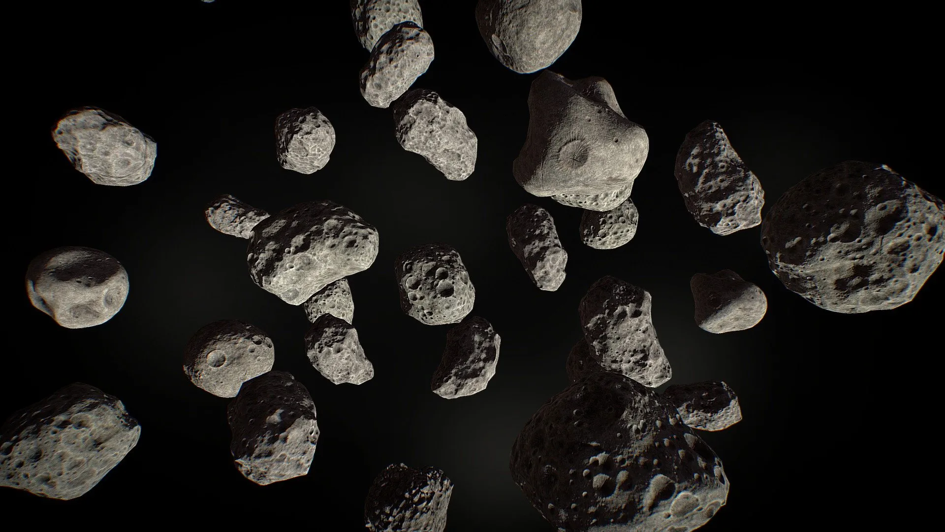 PBR Game 3D Models – Asteroids