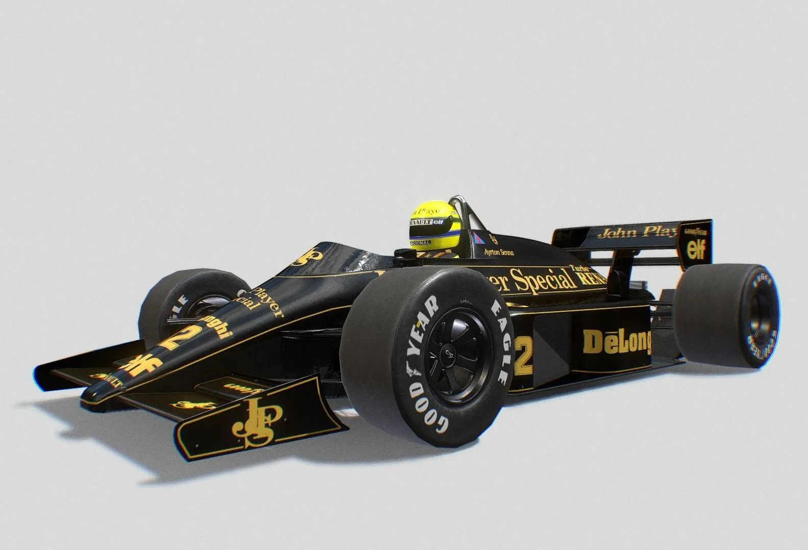 PBR Game 3D Models – Ayrton Sennas 1986 Lotus 98T