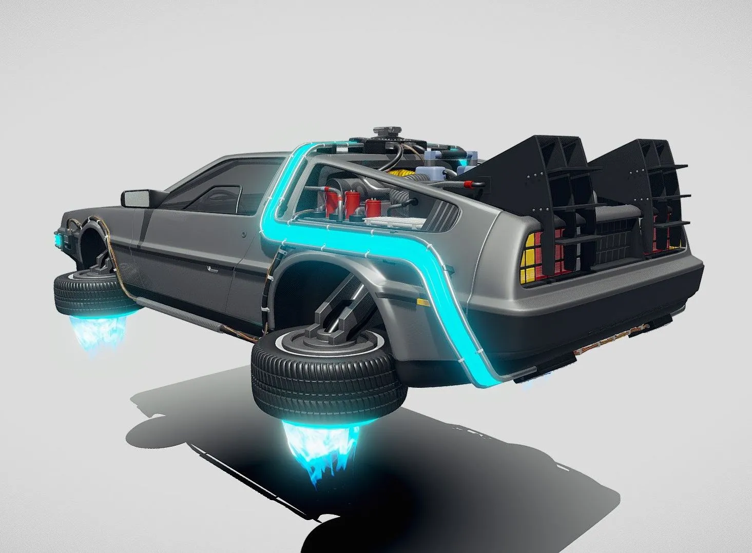 PBR Game 3D Models – Back To The Future Delorean Episode 2 Future