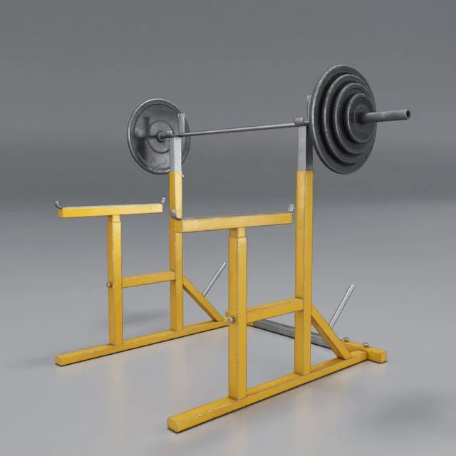 PBR Game 3D Models – Barbell Stand