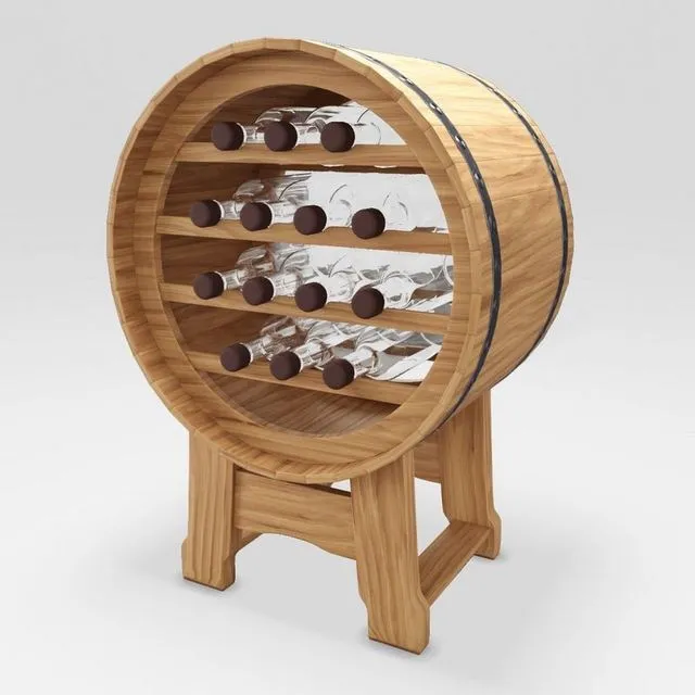 PBR Game 3D Models – Barrel Stand For Wine