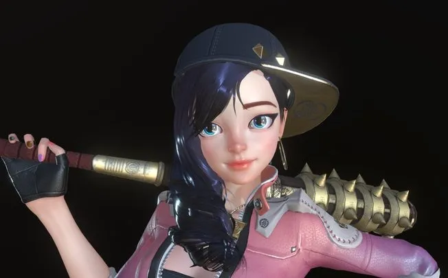 PBR Game 3D Models – Bat Girl