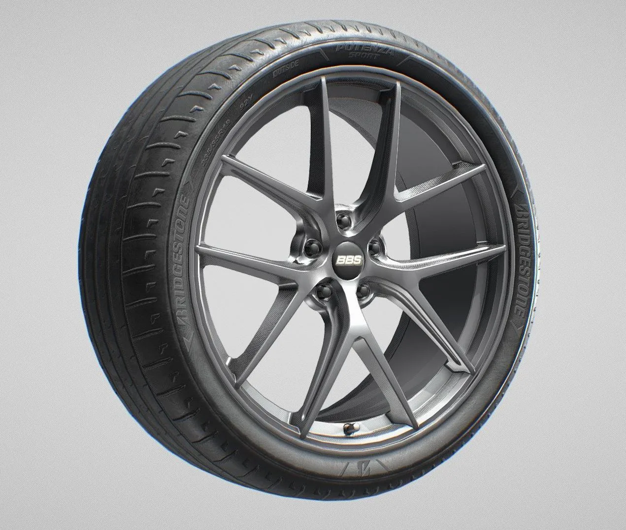 PBR Game 3D Models – Bbs Ci R Bridgestone Potenza Sport