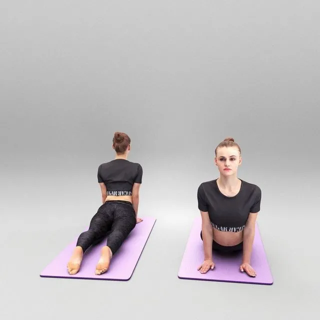 PBR Game 3D Models – Beautiful young woman stretching 453