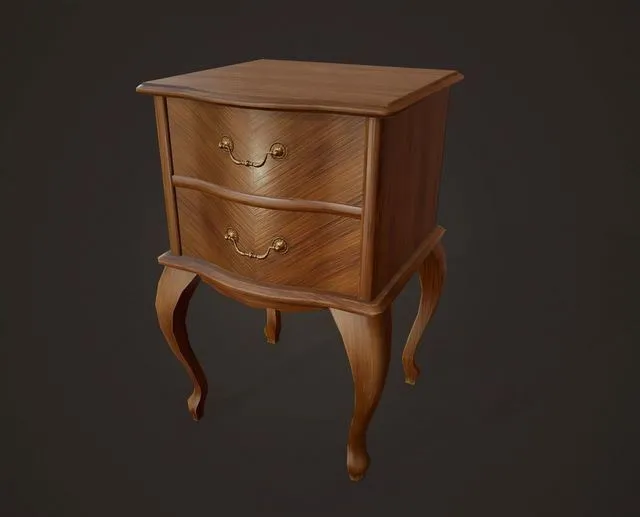 PBR Game 3D Models – Bedside Table