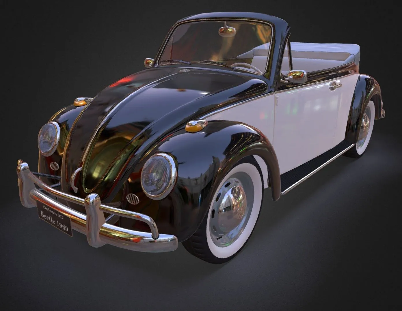 PBR Game 3D Models – Beetle Convertible Volkswagen Fusca