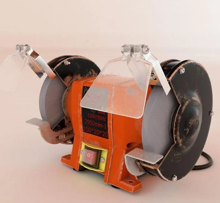 PBR Game 3D Models – Bench grinder