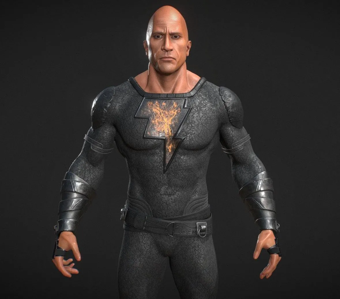 PBR Game 3D Models – Black Adam Dwayne Johnson