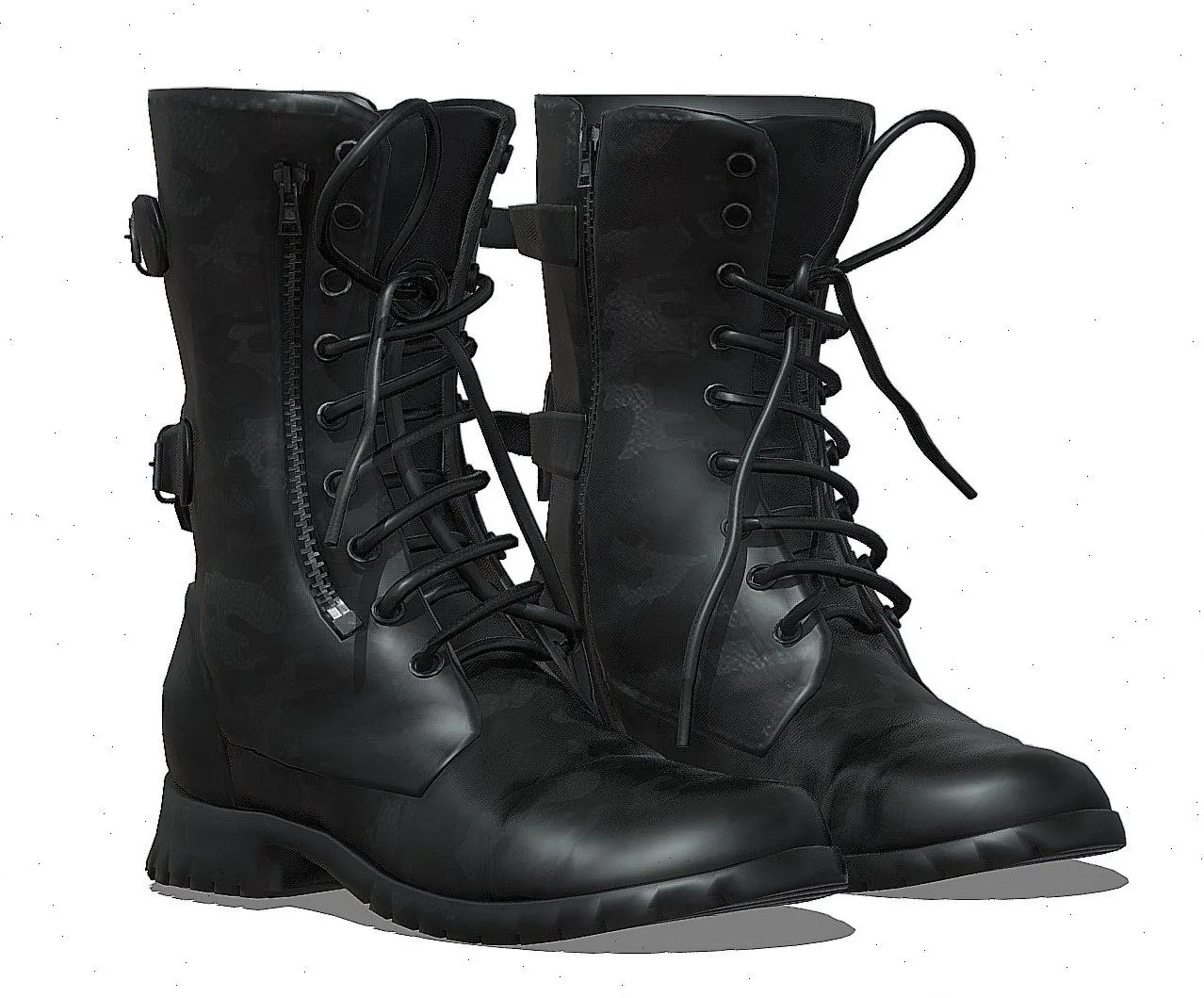 PBR Game 3D Models – Black Boots