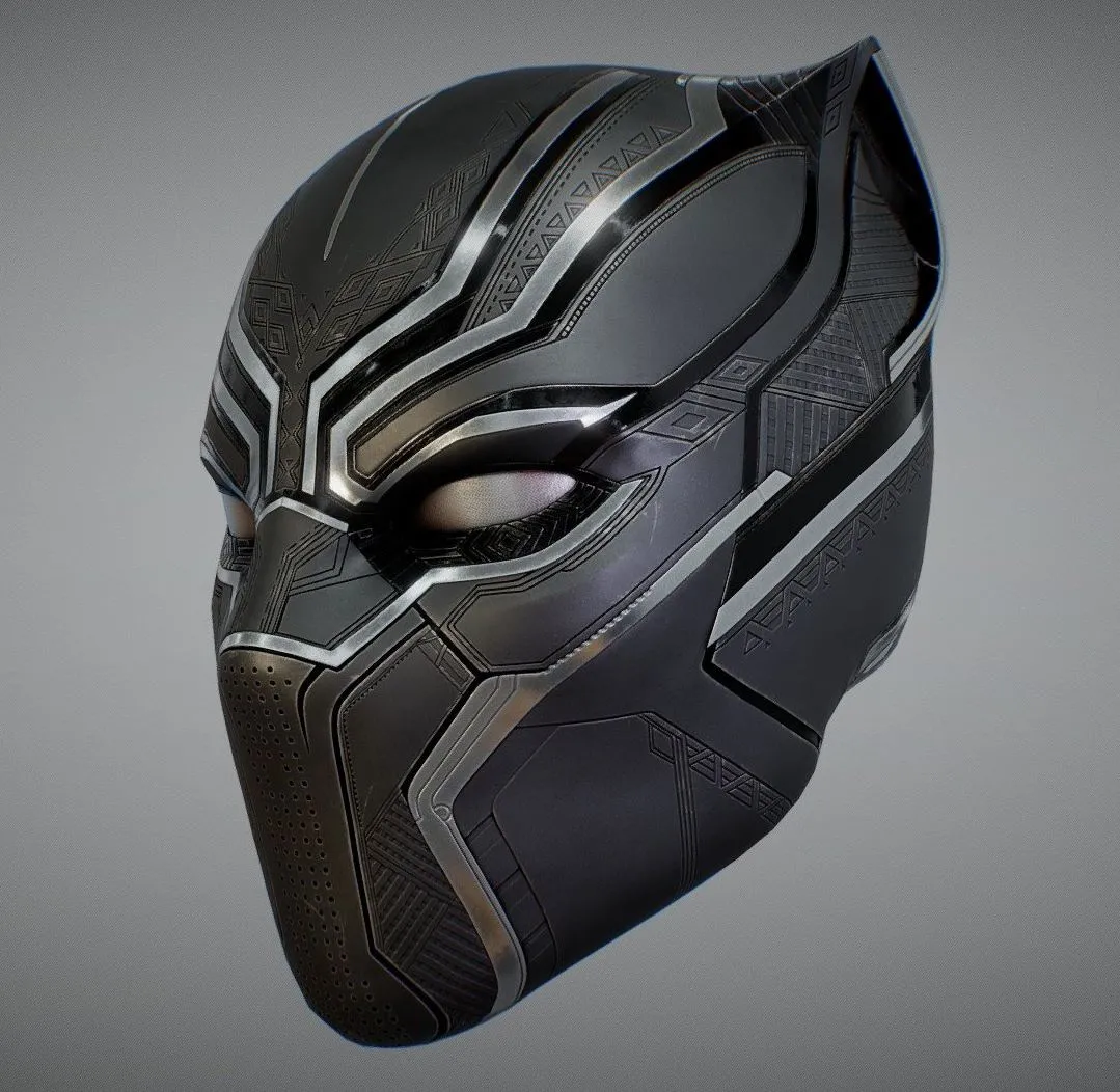 PBR Game 3D Models – Black Panther Mask