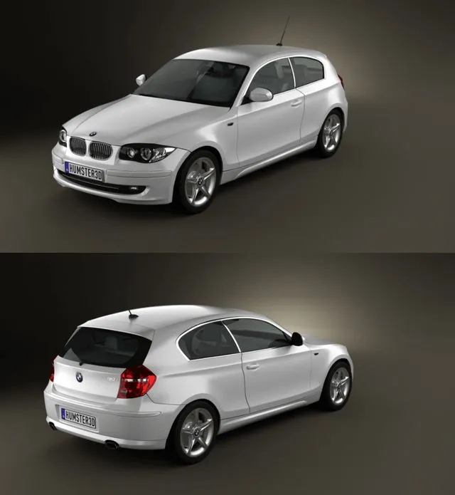 PBR Game 3D Models – BMW 1 Series 3-door 2009