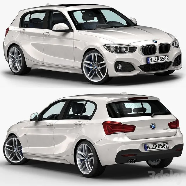 PBR Game 3D Models – BMW 1 Series 5-door 2016