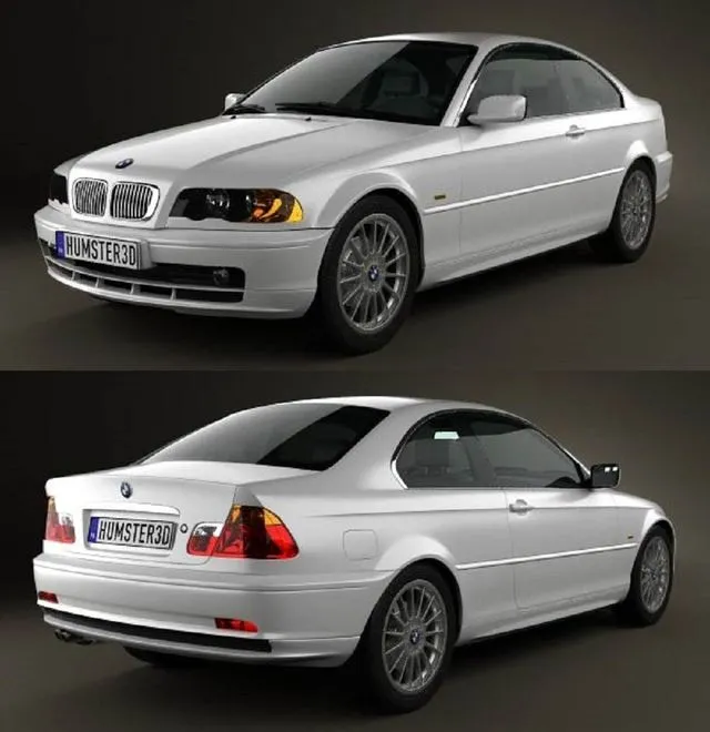 PBR Game 3D Models – BMW 3 Series coupe (E46) 2004