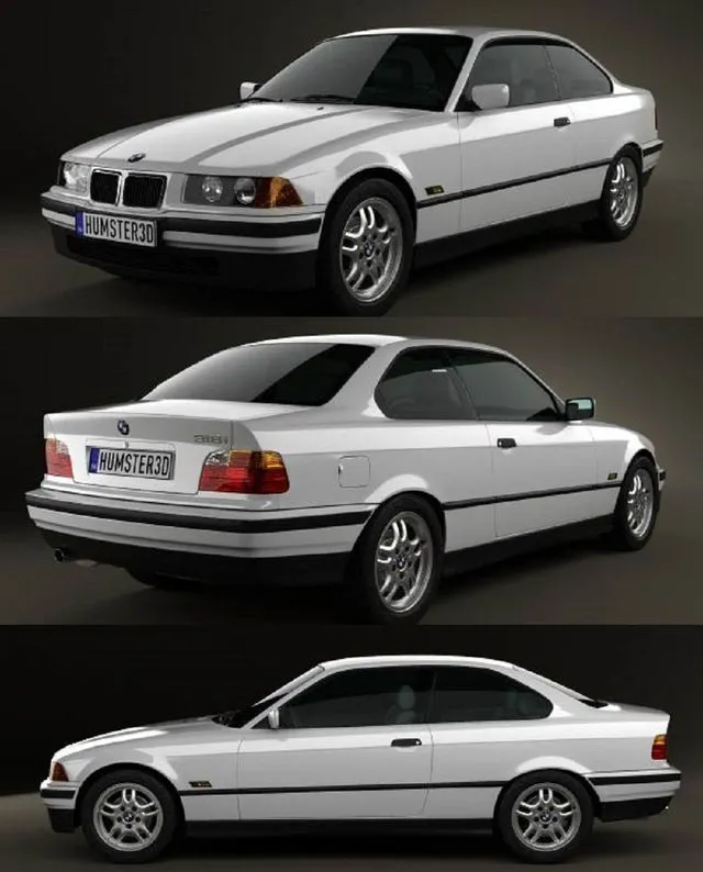 PBR Game 3D Models – BMW 3 Series E36 coupe 1994