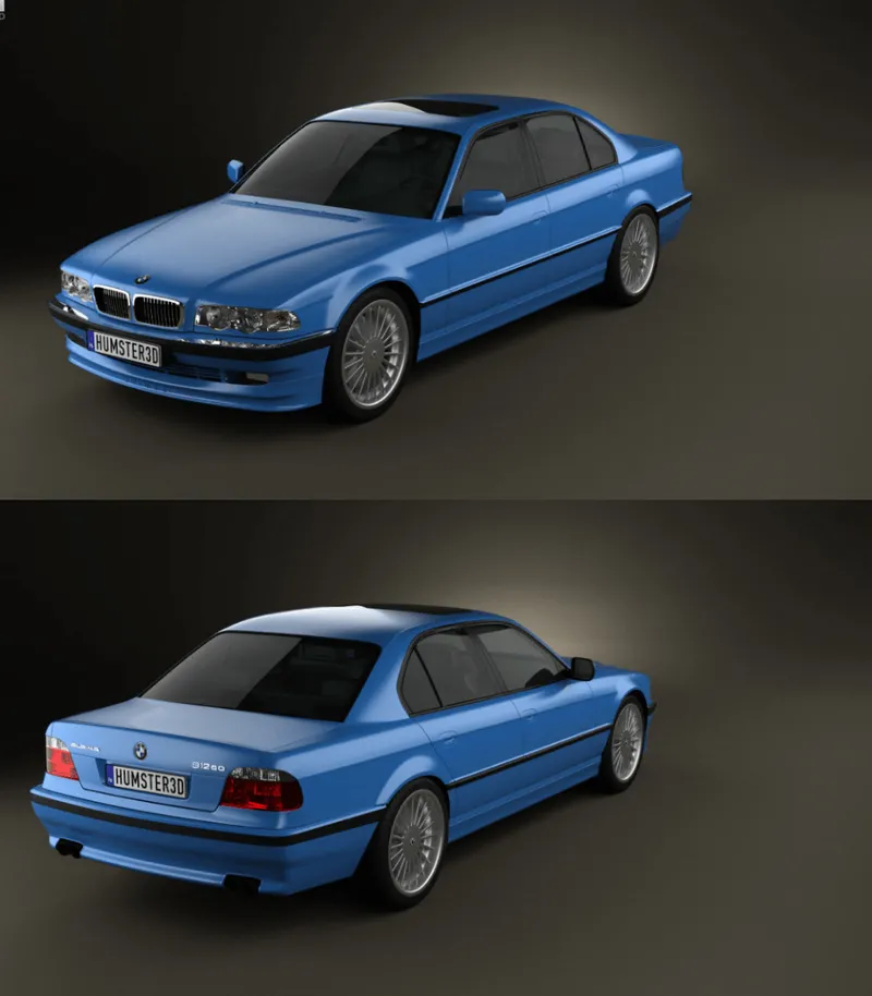PBR Game 3D Models – BMW 7-series Alpina 1999