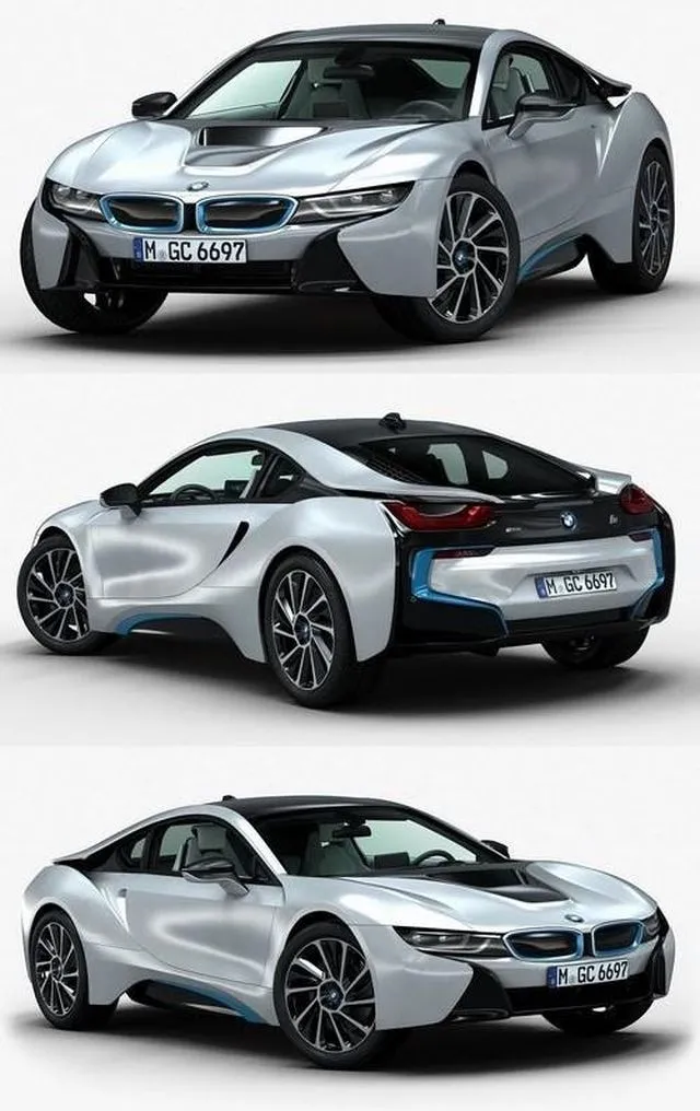 PBR Game 3D Models – BMW i8 2015