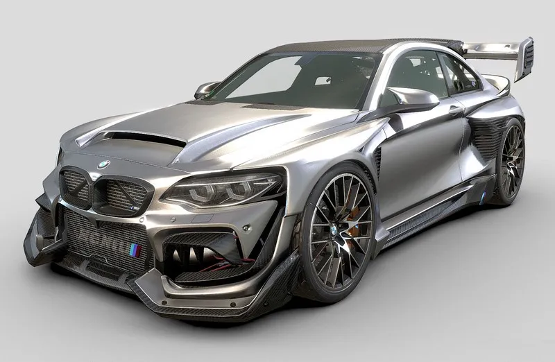PBR Game 3D Models – BMW M2 Widebody Shark Concept