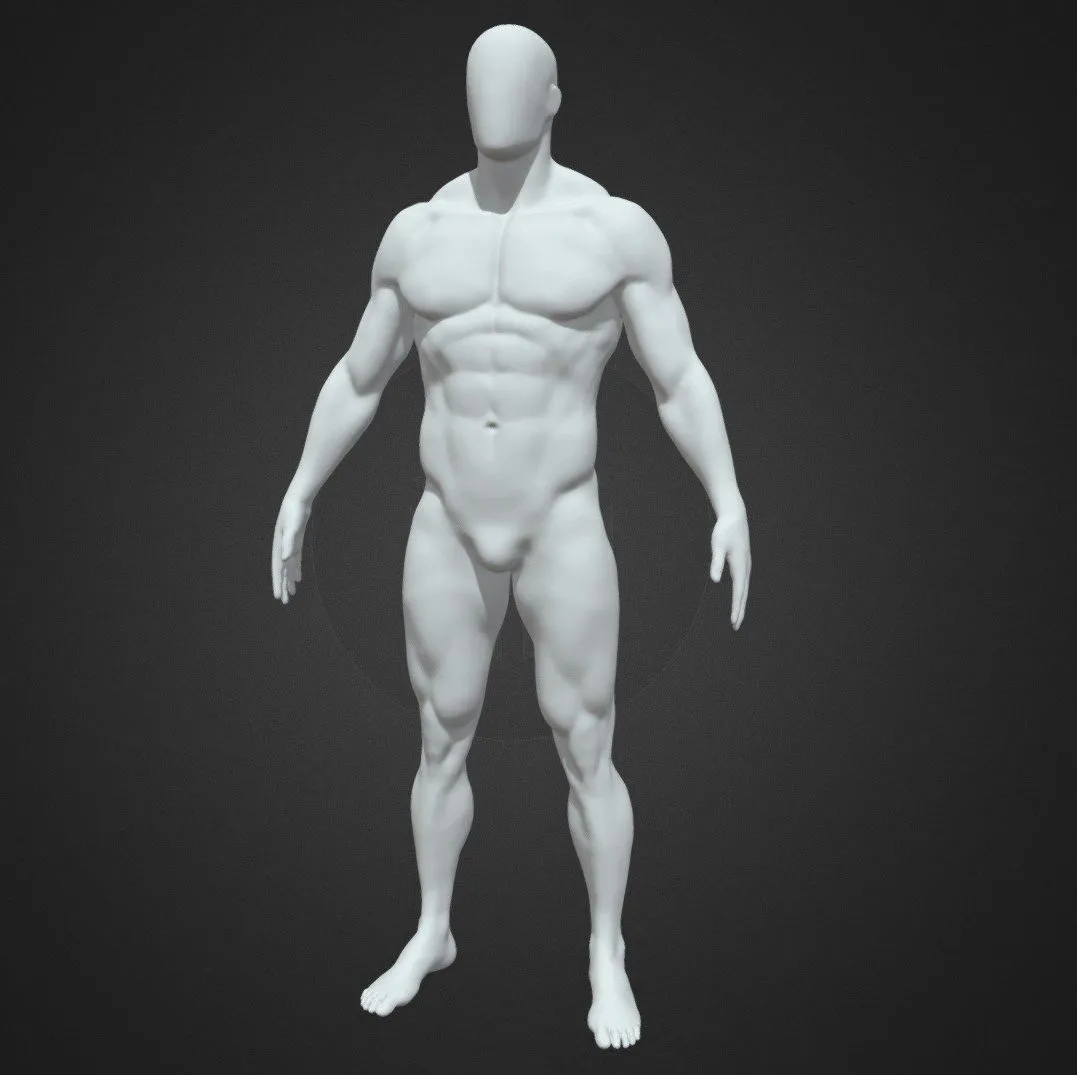 PBR Game 3D Models – Body Male