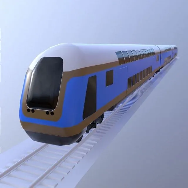 PBR Game 3D Models – Bombardier Train