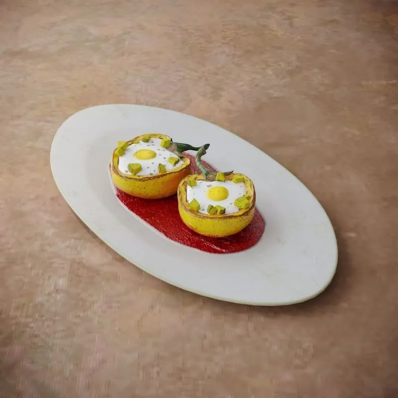 PBR Game 3D Models – Breakfast Omelette in Pepper