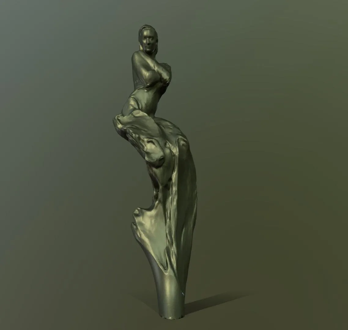 PBR Game 3D Models – Bronze Small Woman001b01