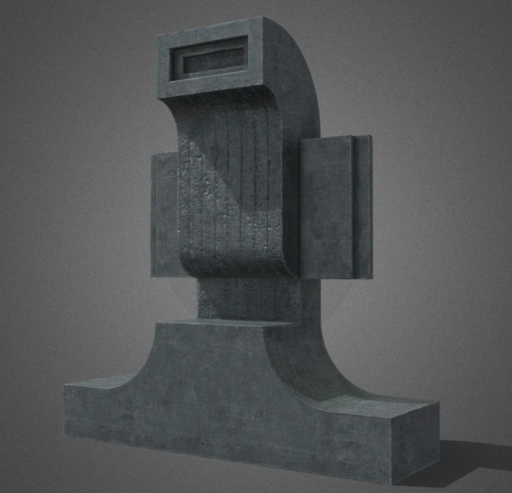 PBR Game 3D Models – Brutalist Sculpture