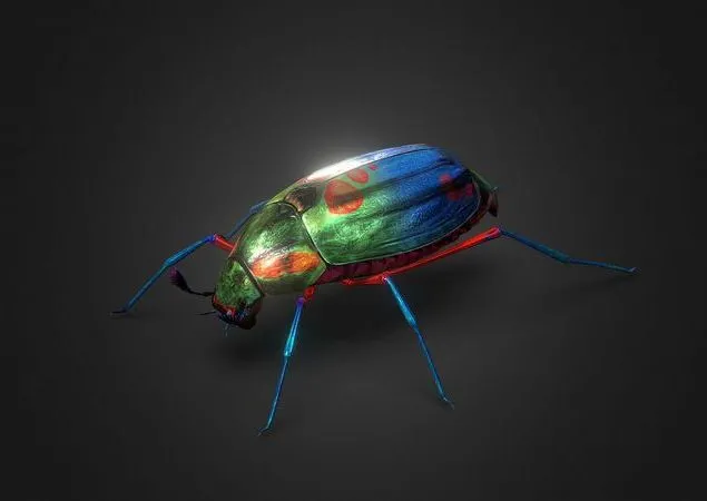 PBR Game 3D Models – Bug Indian Jewel Beetle