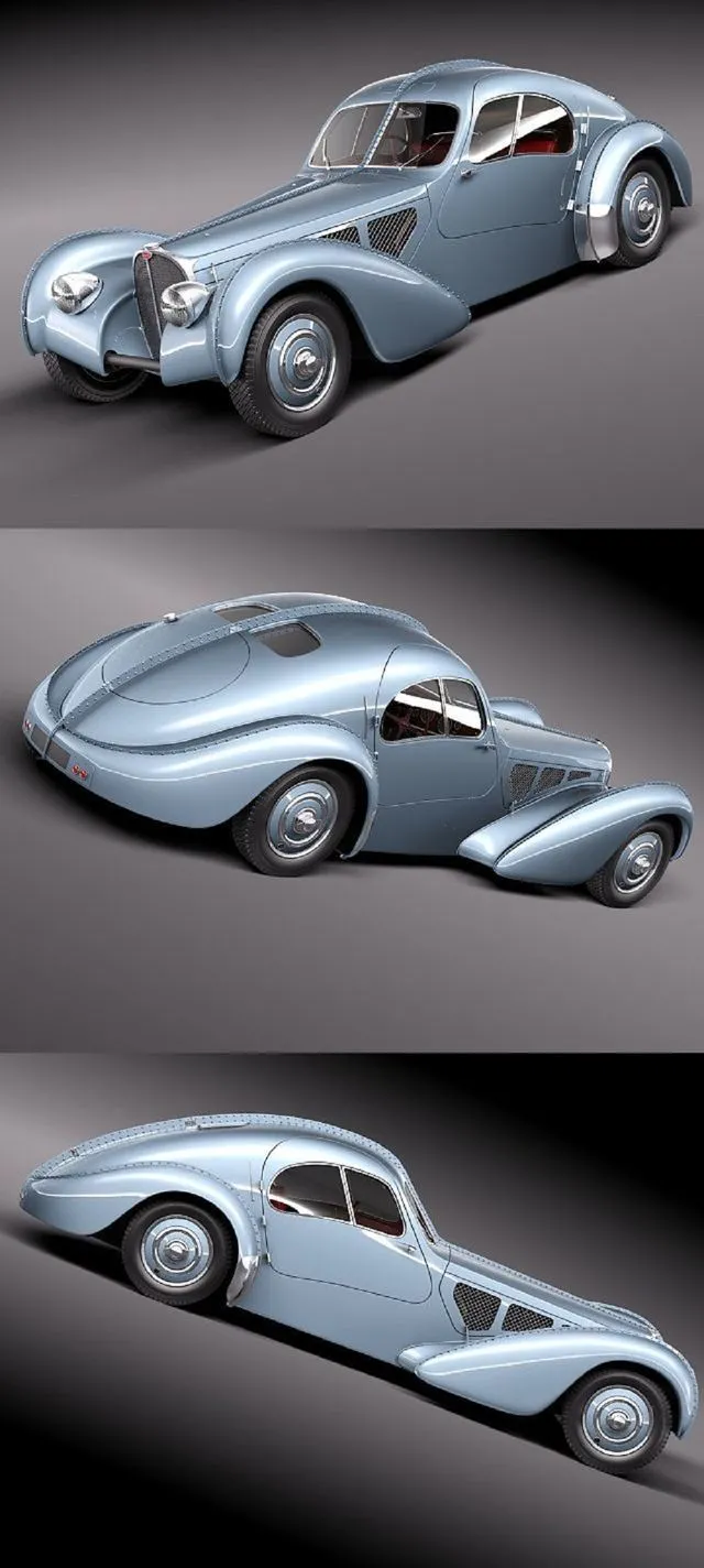 PBR Game 3D Models – Bugatti Type 57 Atlantic 1936