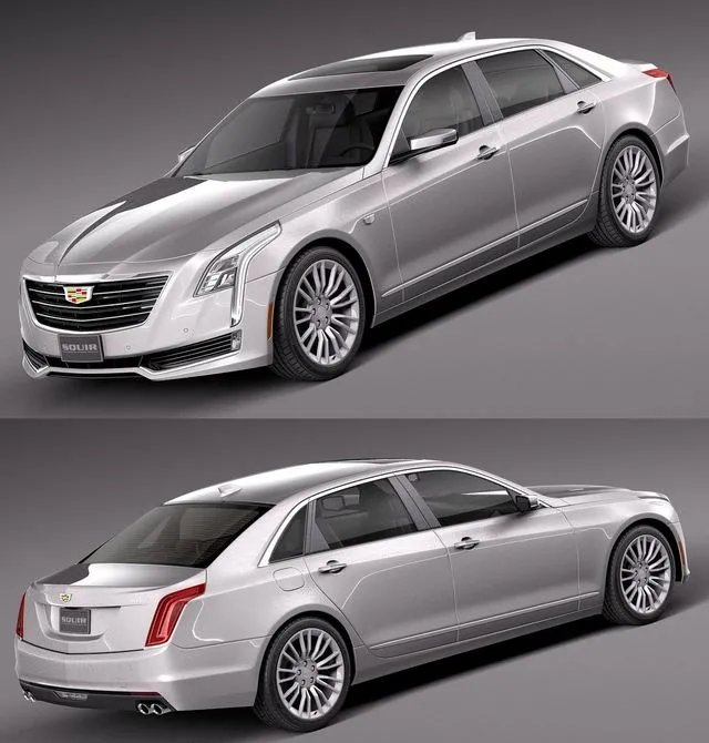 PBR Game 3D Models – Cadillac CT6 2016