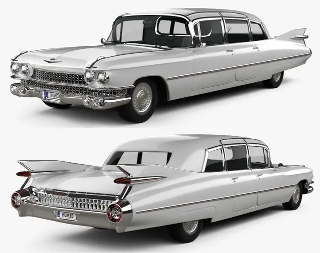 PBR Game 3D Models – Cadillac Fleetwood 75 sedan 1959