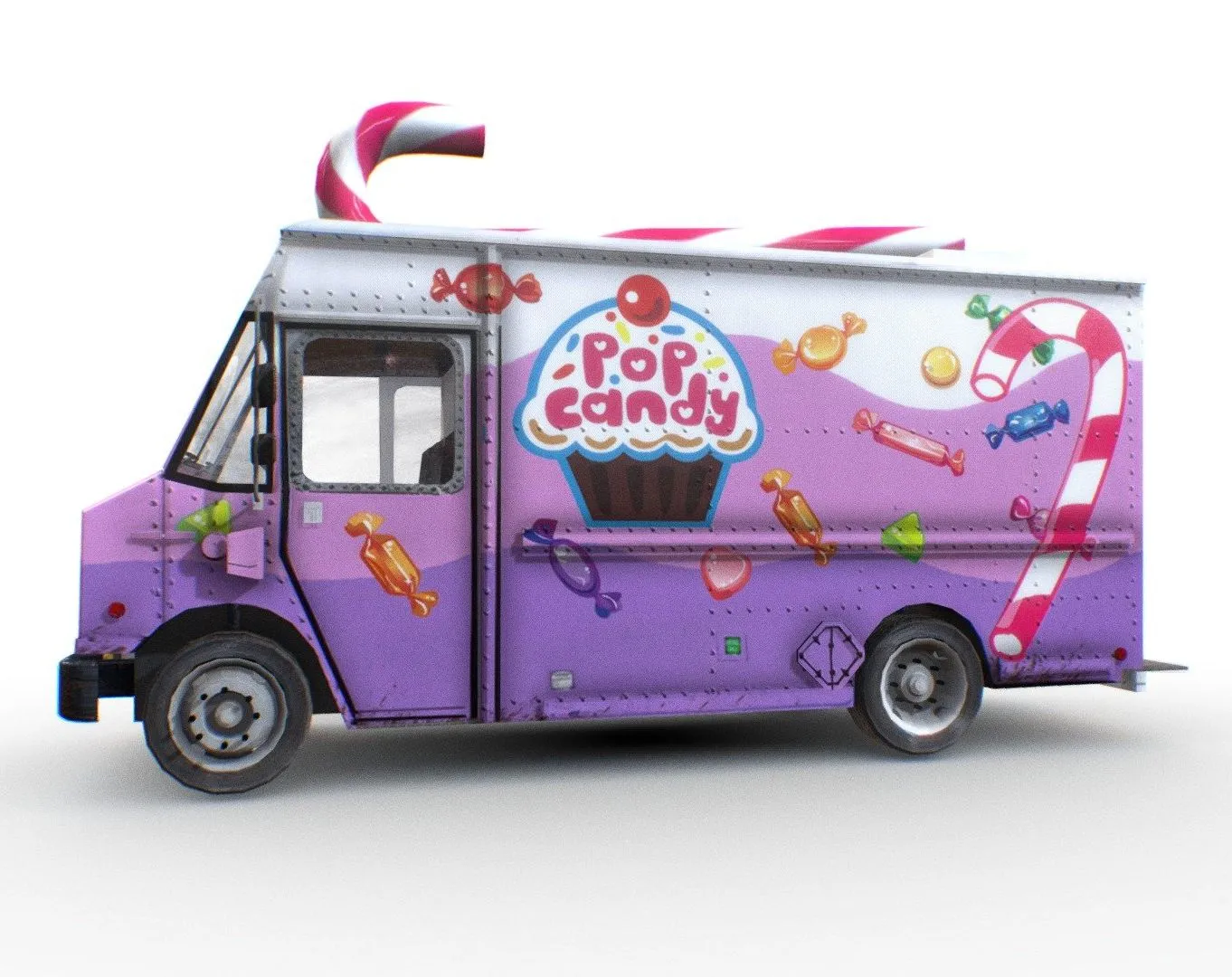PBR Game 3D Models – Candy Food Truck