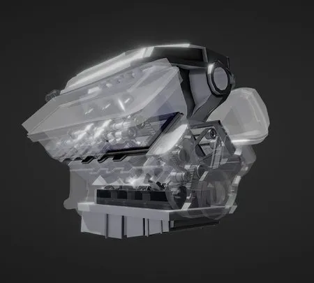 PBR Game 3D Models – Car Engine