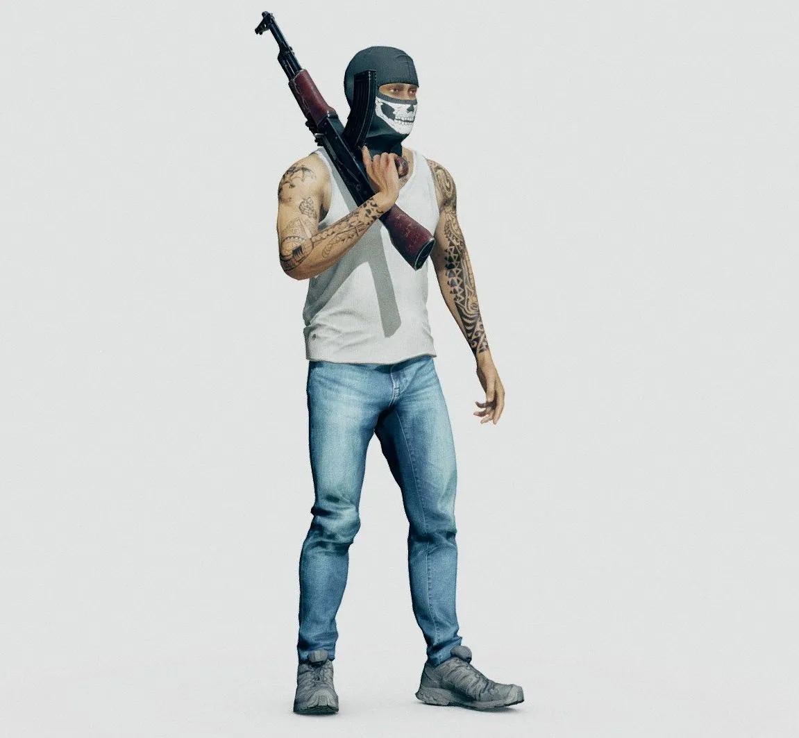 PBR Game 3D Models – Cartel Sicario
